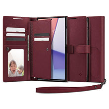 Заредете изображение във визуализатора на галерията – Spigen WALLET "S" PLUS GALAXY S23 ULTRA BURGUNDY

