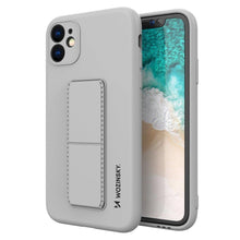 Заредете изображение във визуализатора на галерията – Wozinsky Kickstand Case silicone case for iPhone 12 mini gray
