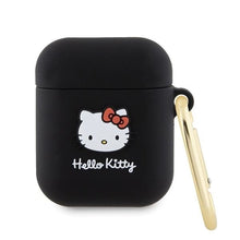 Заредете изображение във визуализатора на галерията – Hello Kitty Silicone 3D Kitty Head case for AirPods 1/2 - black
