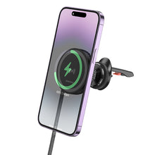 Заредете изображение във визуализатора на галерията – Borofone Car holder BH208 Mona magnetic with induction charging with Type C cable to air vent black

