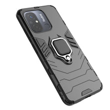 Заредете изображение във визуализатора на галерията – Ring Armor Case for Xiaomi Redmi 11A / Poco C55 / Redmi 12C Armor Cover Magnetic Holder Ring Black
