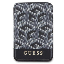 Заредете изображение във визуализатора на галерията – Guess Wallet Card Slot case GUWMSHGCFSEK MagSafe GCube stripe - black
