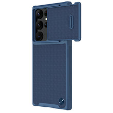 Заредете изображение във визуализатора на галерията – Nillkin Textured S Case for Samsung Galaxy S22 Ultra armored cover with camera cover blue
