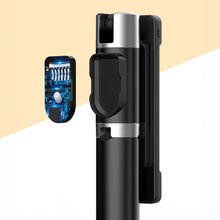 Заредете изображение във визуализатора на галерията – Selfie Stick MINI - with detachable bluetooth remote control and tripod - P70S Plus BLACK
