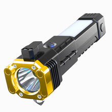 Заредете изображение във визуализатора на галерията – LED Flashlight LT2 Rescue (hammer, belt cutter, magnet) waterproof gold
