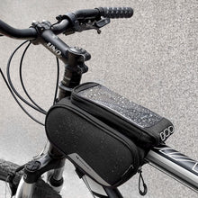Заредете изображение във визуализатора на галерията – Wozinsky frame bike bag + detachable phone cover up to 6.5 "1.5l black (WBB7BK)

