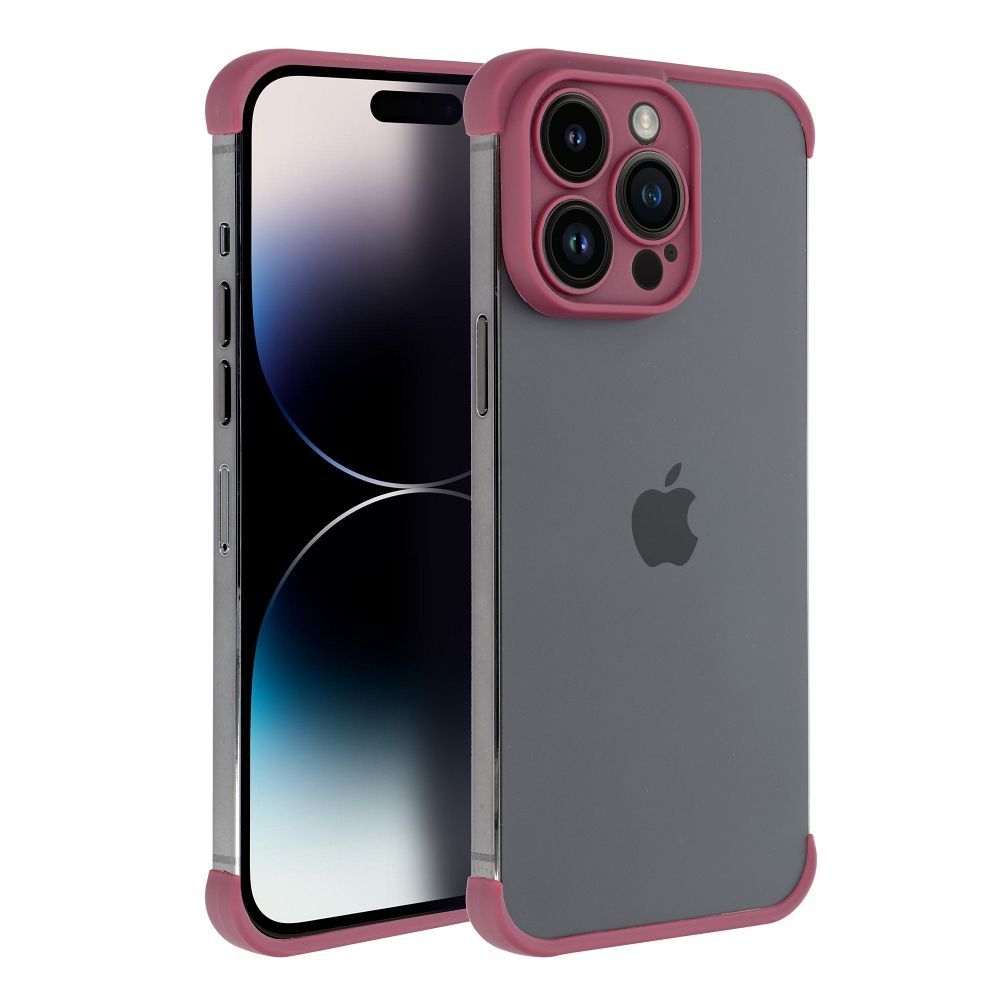 MINI BUMPERS with camera island protection Case for IPHONE 15 PLUS cherry