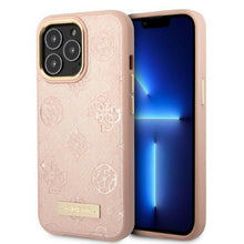 Заредете изображение във визуализатора на галерията – Guess GUHMP13XSAPSTP iPhone 13 Pro Max 6.7" pink/pink hardcase Peony Logo Plate MagSafe

