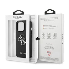Заредете изображение във визуализатора на галерията – Guess GUHCP13XSA4GSBK iPhone 13 Pro Max 6,7" czarny/black hardcase Saffiano 4G Metal Logo
