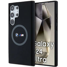 Заредете изображение във визуализатора на галерията – BMW M Silicone Printed Ring MagSafe case for Samsung Galaxy S24 Ultra - black
