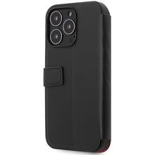 Заредете изображение във визуализатора на галерията – Ferrari FEFLBKP13LRGOK iPhone 13 Pro 6.1" black/black book Leather Curved Line
