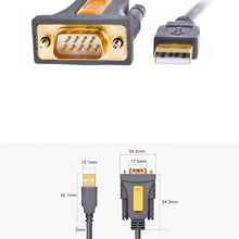 Заредете изображение във визуализатора на галерията – Ugreen adapter cable USB-A - DB9 RS-232 1.5m gray (CR104)
