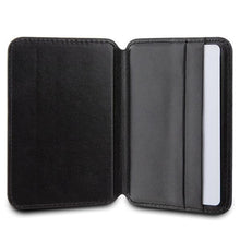 Заредете изображение във визуализатора на галерията – Karl Lagerfeld KLWMSPSAKHCK Wallet Card Slot Stand Saffiano Monogram Choupette MagSafe case - black
