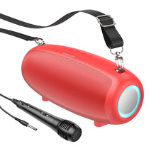 Заредете изображение във визуализатора на галерията – Borofone Portable Bluetooth Speaker BP13 Dazzling with microphone red
