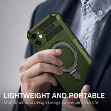 Заредете изображение във визуализатора на галерията – Tel Protect Armor Magsafe Metal Ring Case for Iphone 11 green
