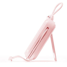 Заредете изображение във визуализатора на галерията – Joyroom power bank with USB C and Lightning cables and stand Cutie Series 10000mAh 22.5W pink (JR-L008)
