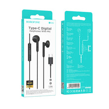 Заредете изображение във визуализатора на галерията – Borofone Earphones BM82 Art music with microphone Type C black
