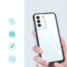 Заредете изображение във визуализатора на галерията – Clear 3in1 case for Samsung Galaxy S23 silicone cover with frame black
