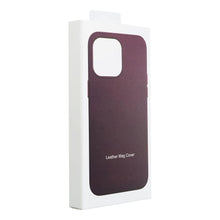 Заредете изображение във визуализатора на галерията – Leather Mag Cover for IPHONE 15 PRO dark violet
