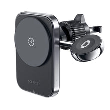 Заредете изображение във визуализатора на галерията – Acefast D18 car holder with MagSafe / Qi inductive charger + USB-A USB-C cable - black
