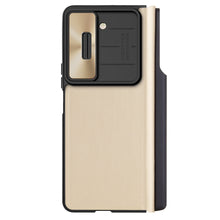 Заредете изображение във визуализатора на галерията – Nillkin Qin Leather Pro Samsung Galaxy Z Fold 5 Leather Flip Case with Camera Cover - Gold
