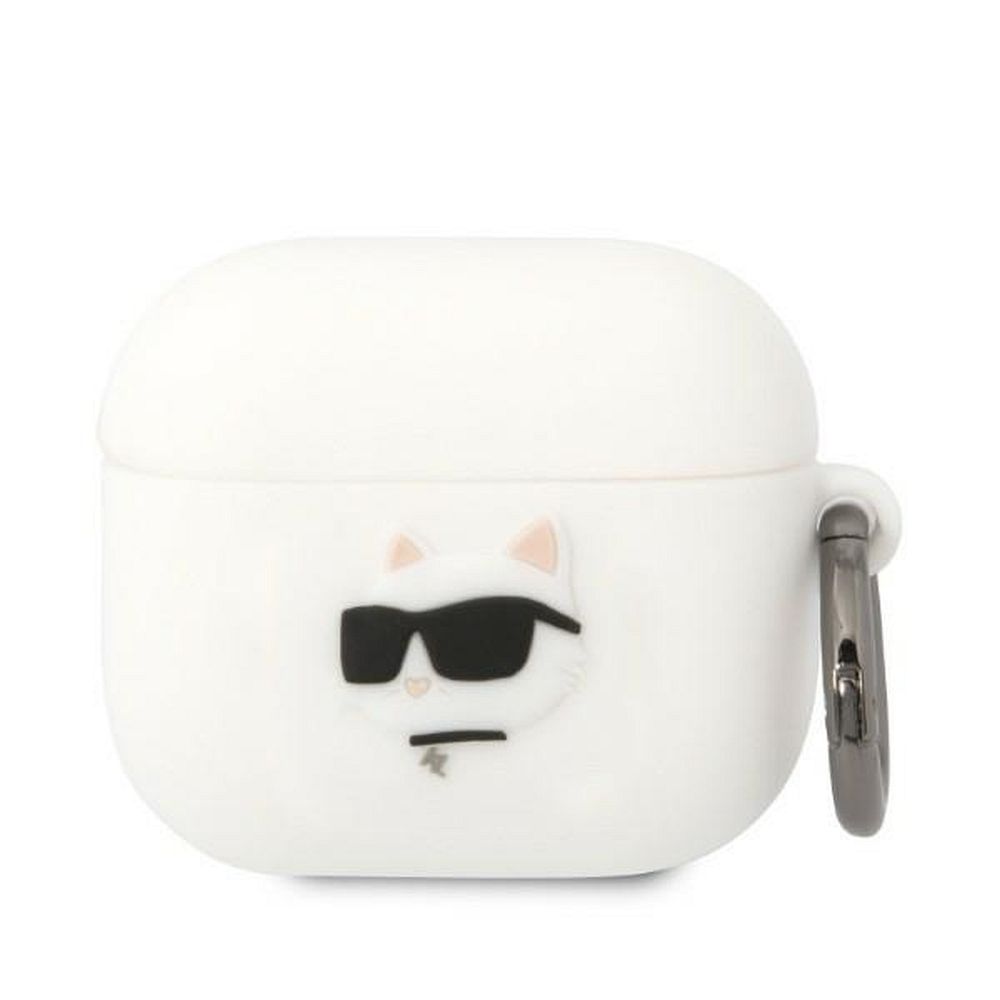 Original case KARL LAGERFELD KLA3RUNCHH for Apple Airpods 3 (3D Sil NFT Choupette / white)