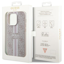 Заредете изображение във визуализатора на галерията – Guess GUHMP14XP4RPSP iPhone 14 Pro Max 6.7" pink/pink hardcase 4G Printed Stripes MagSafe
