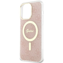 Заредете изображение във визуализатора на галерията – Original Case GUESS hardcase 4G MagSafe GUHMP14XH4STP for Iphone 14 Pro Max pink
