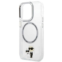 Заредете изображение във визуализатора на галерията – Karl Lagerfeld KLHMP13LHNKCIT iPhone 13 Pro 6.1" hardcase transparent Iconic Karl&amp;Choupette Magsafe
