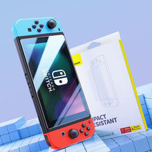 Заредете изображение във визуализатора на галерията – Set of 2x Baseus Crystal tempered glass for Nintendo Switch OLED 2021 + mounting kit - transparent
