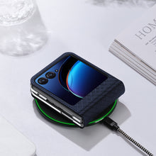 Заредете изображение във визуализатора на галерията – Leather wallet case for Motorola Razr 40 Ultra Dux Ducis Bril - blue
