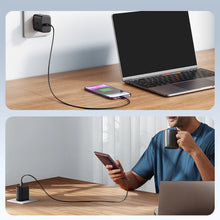 Заредете изображение във визуализатора на галерията – Joyroom JR-TCF11 fast charger up to 25W + USB-C / USB-C cable 1m - black
