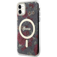 Заредете изображение във визуализатора на галерията – Guess GUHMN61HCFWSA iPhone 11 / Xr 6.1" green/khaki hardcase Flower MagSafe
