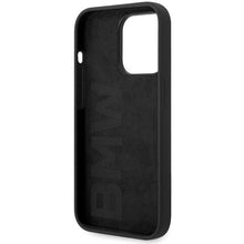 Заредете изображение във визуализатора на галерията – BMW Silicone Metal Logo case for iPhone 15 Pro - black
