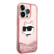 Заредете изображение във визуализатора на галерията – Karl Lagerfeld KLHCP14LLNCHCP iPhone 14 Pro 6.1" pink/pink hardcase Glitter Choupette Head
