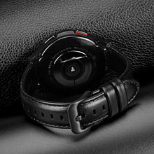 Заредете изображение във визуализатора на галерията – Dux Ducis Leather Strap Strap For Samsung Galaxy Watch / Huawei Watch / Honor Watch (20mm band) Leather Wristband Black (Business Version)
