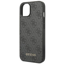 Заредете изображение във визуализатора на галерията – Оригинален гръб Guess за iphone 14 plus (4g gold logo / grey) - TopMag
