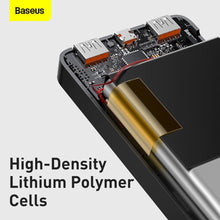 Заредете изображение във визуализатора на галерията – Power Bank BASEUS Bipow Overseas Edition - 30 000mAh LCD Quick Charge PD 20W with cable USB to Micro PPBD050401 black

