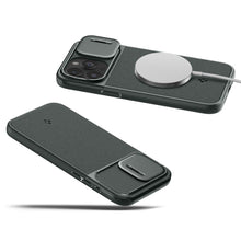 Заредете изображение във визуализатора на галерията – Spigen OPTIK ARMOR MAG MAGSAFE IPHONE 15 PRO ABYSS GREEN
