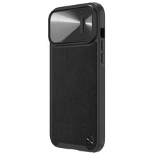 Заредете изображение във визуализатора на галерията – Nillkin CamShield Leather S Case iPhone 14 Pro cover with camera cover black
