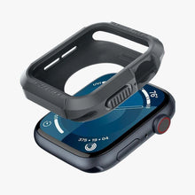 Заредете изображение във визуализатора на галерията – Spigen Rugged Armor Case with Strap for Apple Watch 4/5/6/7/8/9/SE (44/45mm) - Dark Gray
