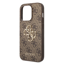 Заредете изображение във визуализатора на галерията – Original Case GUESS 4G Big Metal Logo GUHCP15L4GMGBR for Iphone 15 Pro brown
