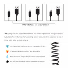 Заредете изображение във визуализатора на галерията – Cable coiled  - USB to Type C - 66W 5A 1 metre black
