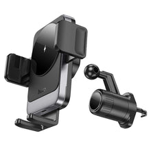 Заредете изображение във визуализатора на галерията – HOCO car holder with wireless charging to air vent HW13 Speed black
