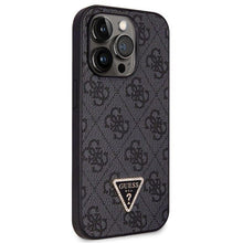 Заредете изображение във визуализатора на галерията – Original faceplate case GUESS GUHCP14LP4TDSCPK for iPhone 14 PRO (Metal Logo Starss Crossbody / black)
