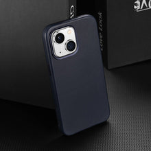 Заредете изображение във визуализатора на галерията – Dux Ducis Naples case for iPhone 14 magnetic leather case MagSafe blue
