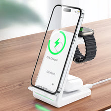 Заредете изображение във визуализатора на галерията – Choetech T608 15W 4in1 induction charging station - white

