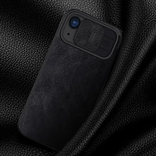 Заредете изображение във визуализатора на галерията – Nillkin Qin Pro Leather Flip Camera Cover Case for iPhone 15 Pro Max - Brown
