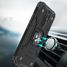 Заредете изображение във визуализатора на галерията – Wozinsky Ring Armor Rugged Hybrid Case Cover + Magnetic Holder Xiaomi Redmi 10X 4G / Xiaomi Redmi Note 9 black
