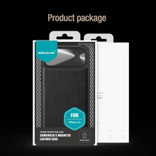 Заредете изображение във визуализатора на галерията – Nillkin CamShield S Leather Magnetic Case for Iphone 14 Plus black
